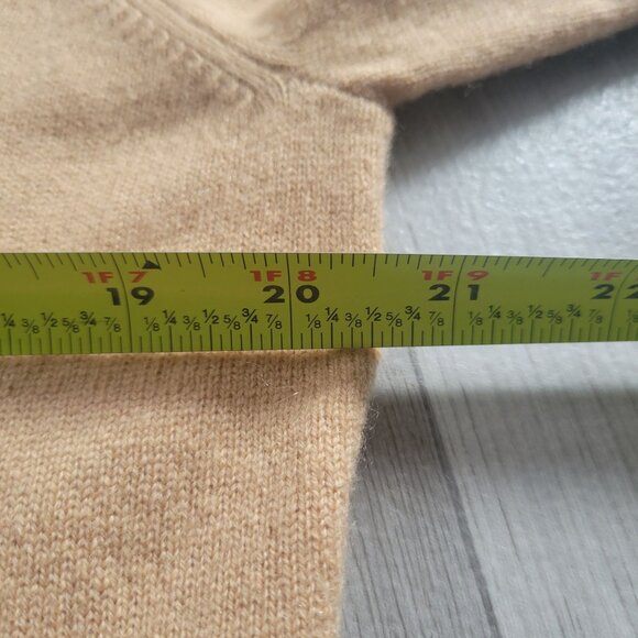 Covington Womens 100% Cashmere V-Neck Sweater Beige XL - Picture 4 of 4